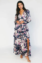 Montrouge Tiered Satin Dress