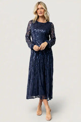 Kalla Sequin Midi Dress