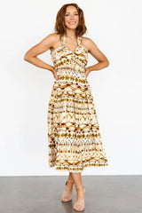Seraphina Open Back Midi Dress