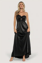 Seraphine Pleated Strapless Gown