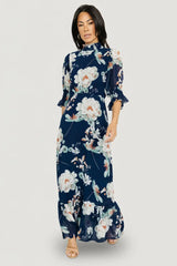 Marie Mock Neck Maxi Dress