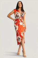 Cascada Twist Midi Dress