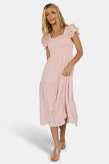 Jacie Smocked Midi Dress