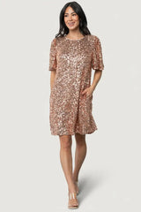 Asta Sequin Shift Dress
