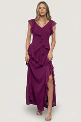 Margaret Ruffle Maxi Dress