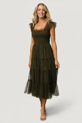 Emma Smocked Tulle Dress