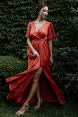 Sicily Satin Maxi Dress