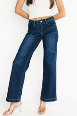 Charme Mid Rise Wide Leg Jeans