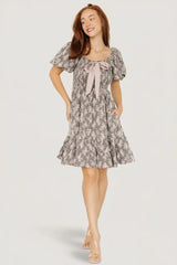 Anastasia Bow Short Dress