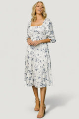 Marta Smocked Midi Dress