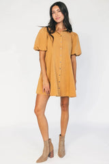 Geneva Button Front Short Dress