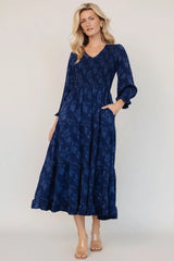 Aubrey Smocked Midi Dress