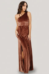 Tatiana Velvet One Shoulder Maxi Dress