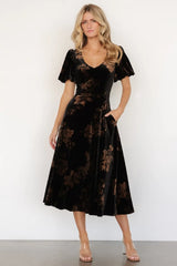 Janna Velvet Midi Dress