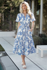 Lydie Button Midi Dress