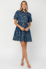 Tiff Button Up Short Dress