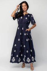 Delilah Embroidered Maxi Dress
