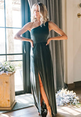 Tatiana Velvet One Shoulder Maxi Dress