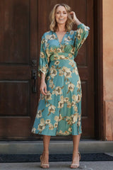 Joni Satin Midi Dress