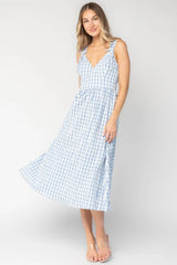 Arwen Gingham Midi Dress