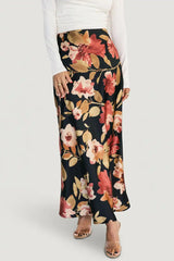 Cosette Satin Midi Skirt