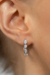Aria Crystal Hoop Earrings