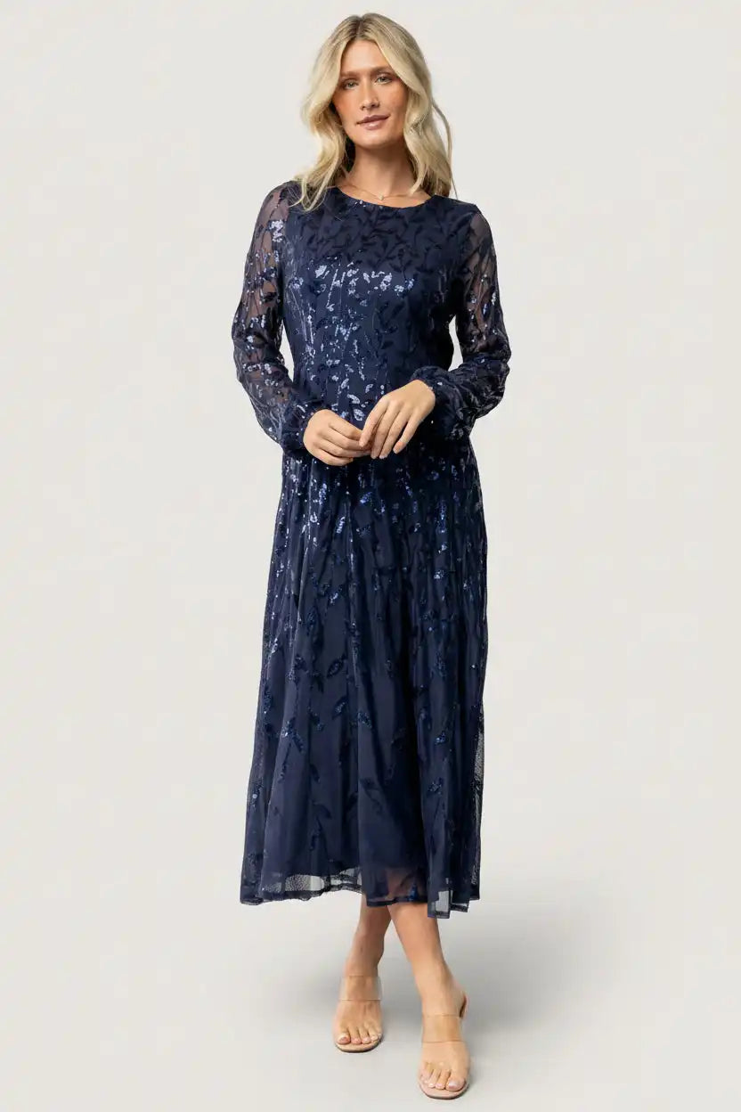 Kalla Sequin Midi Dress