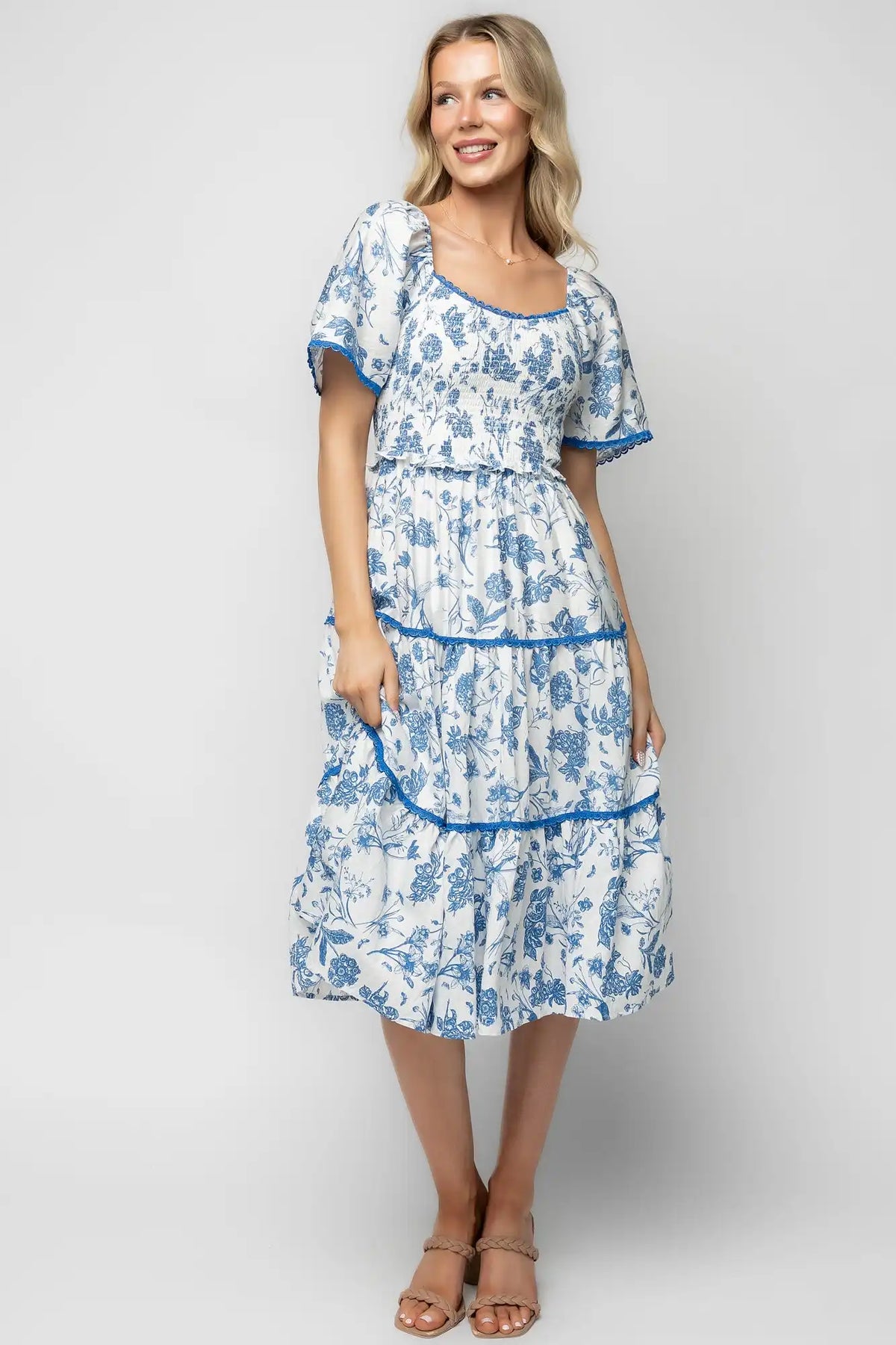 Freya Tiered Midi Dress