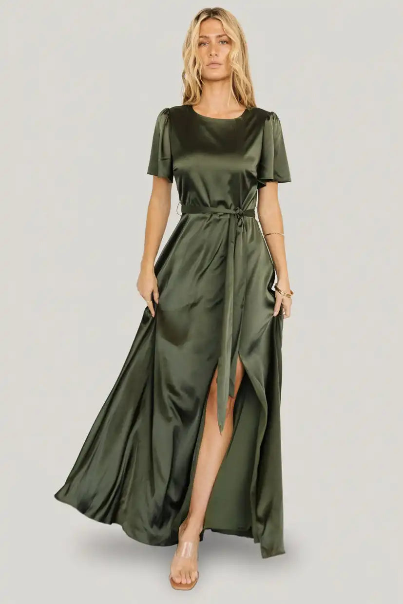 Agnes Satin Maxi Dress