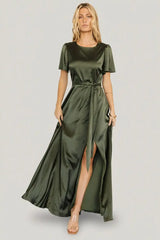 Agnes Satin Maxi Dress