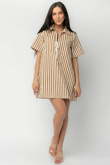 Kyler Striped Short Dress