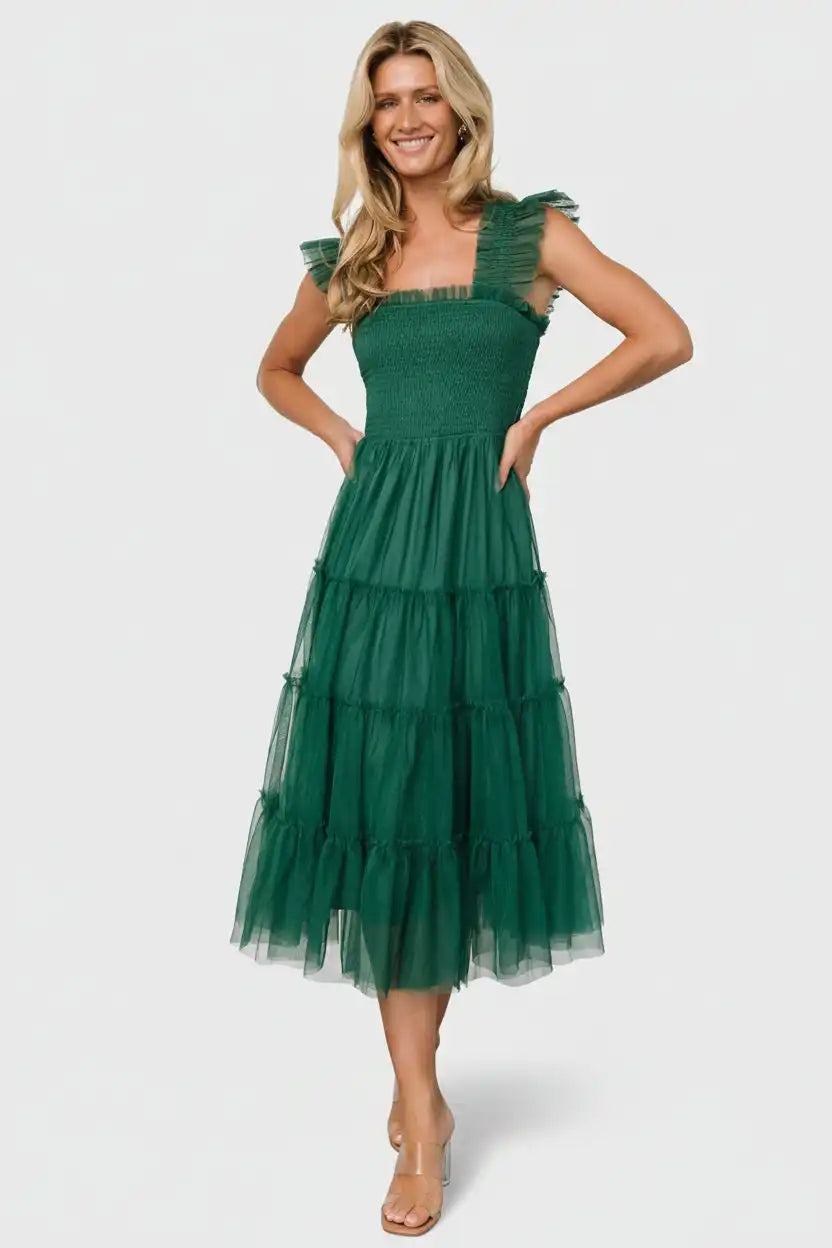Emma Smocked Tulle Dress