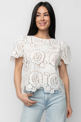 Delphine Floral Top