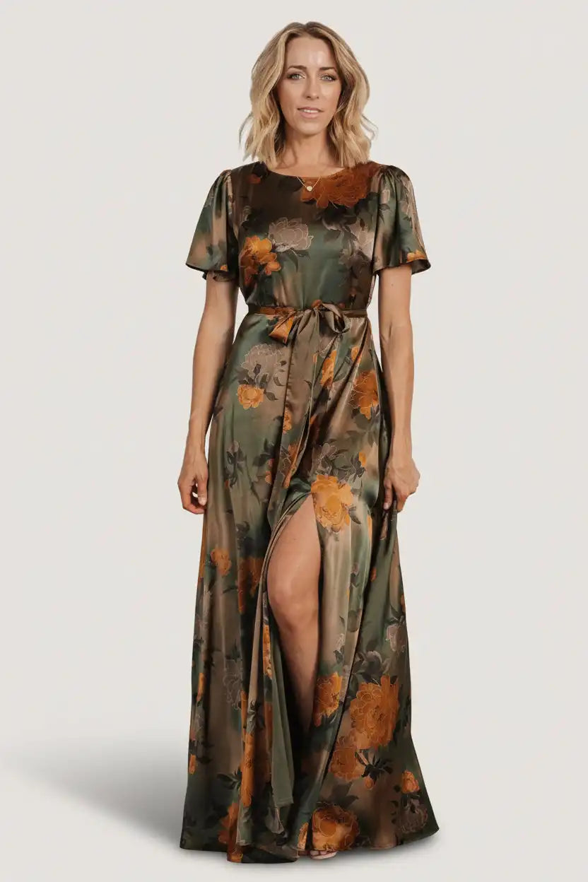 Agnes Satin Maxi Dress