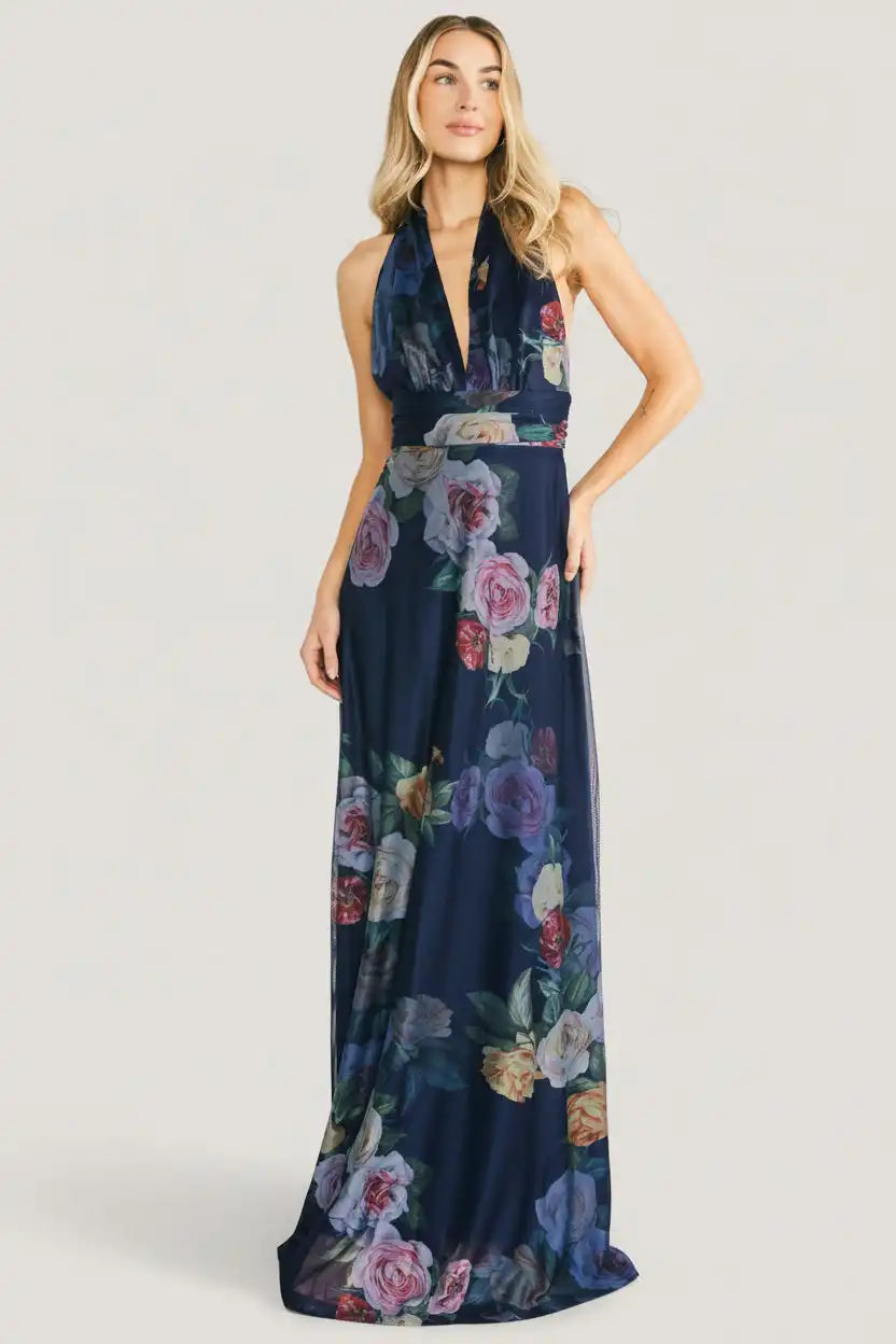 Dresden Halter Maxi Dress