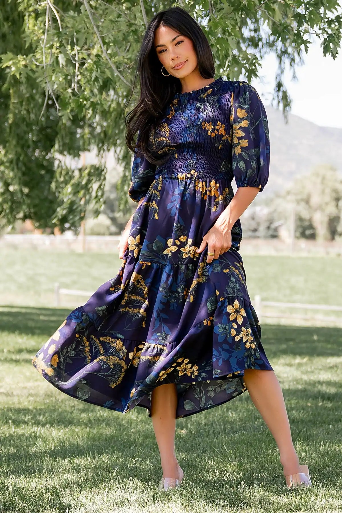 Lena Tiered Midi Dress