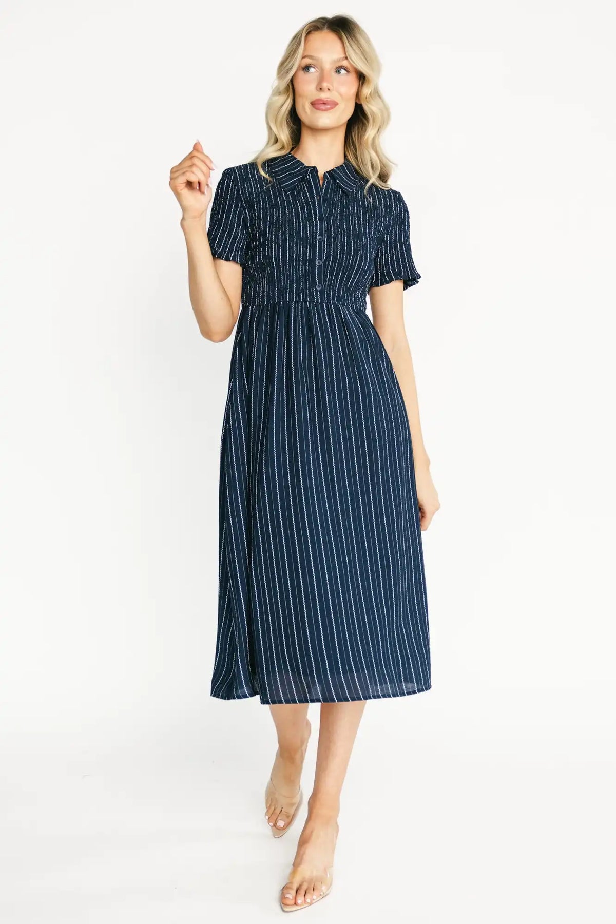 Dottie Striped Midi Dress