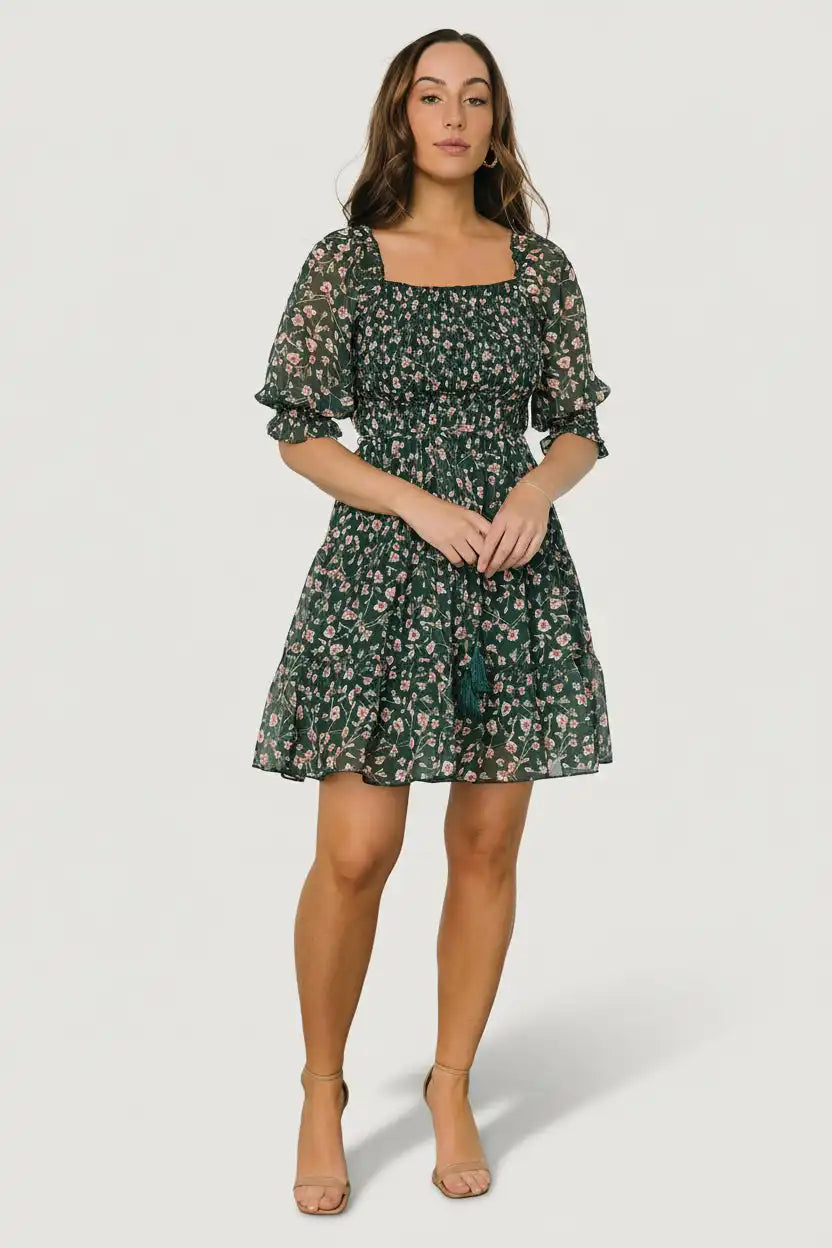 Azlyn Smocked Short Dress