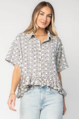 Jalen Relaxed Peplum Top