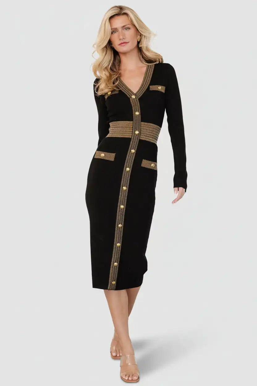 Birgitta Ribbed Sweater Dress