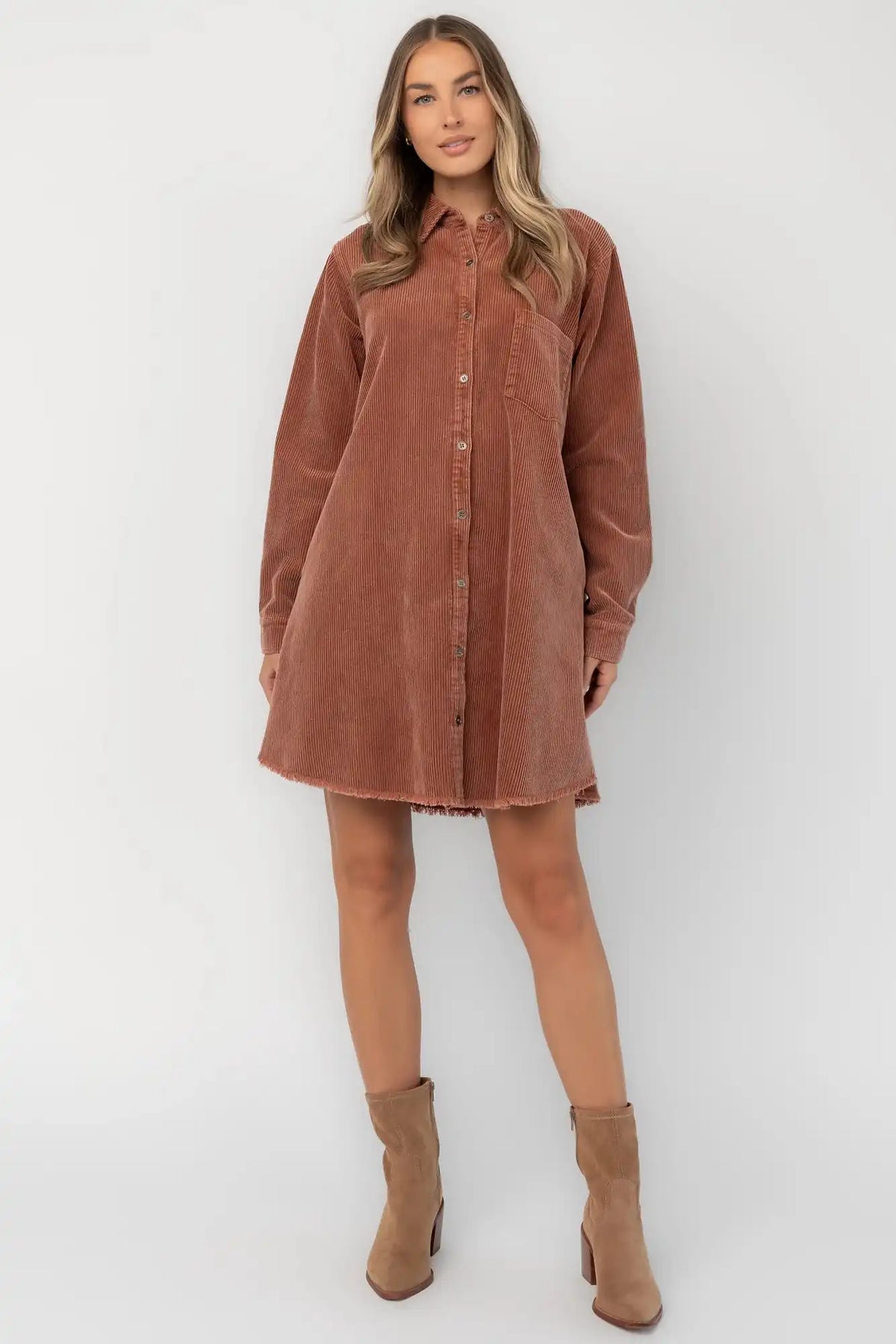 Jordan Button Up Short Dress