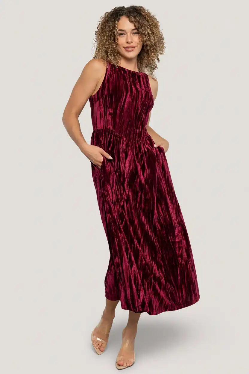 Octavia Velvet Midi Dress