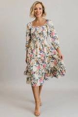 Marta Smocked Midi Dress
