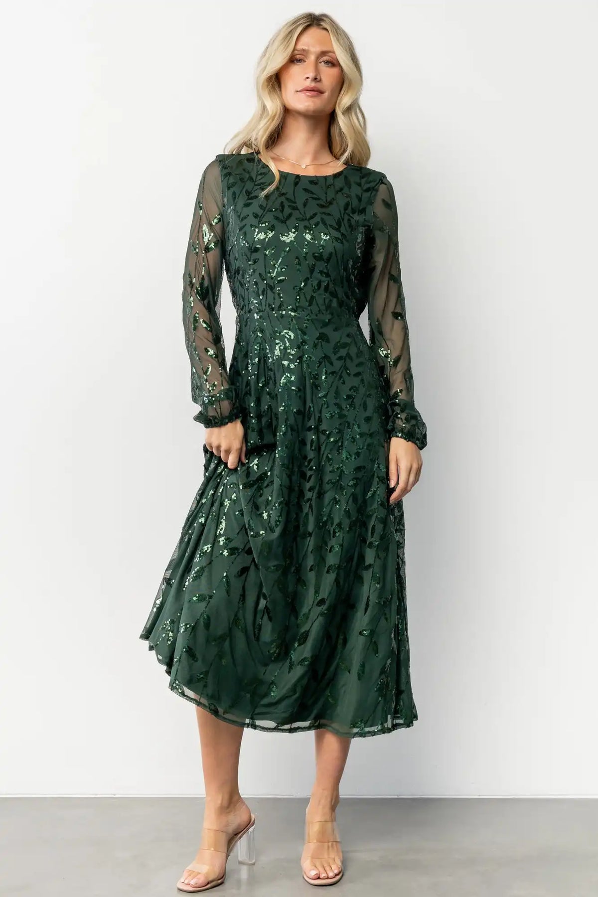 Kalla Sequin Midi Dress
