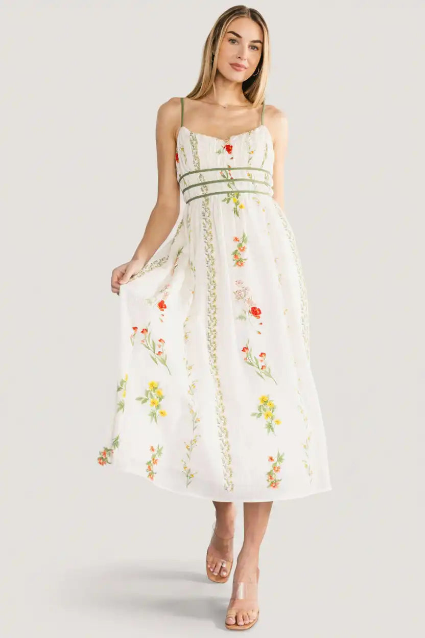 Cerise Midi Dress