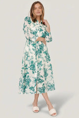 Eunice Button Midi Dress