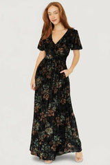 Leslie Velvet Maxi Dress