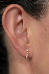 Halo Huggie Hoop Earrings