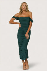 Alessandra Mesh Midi Dress