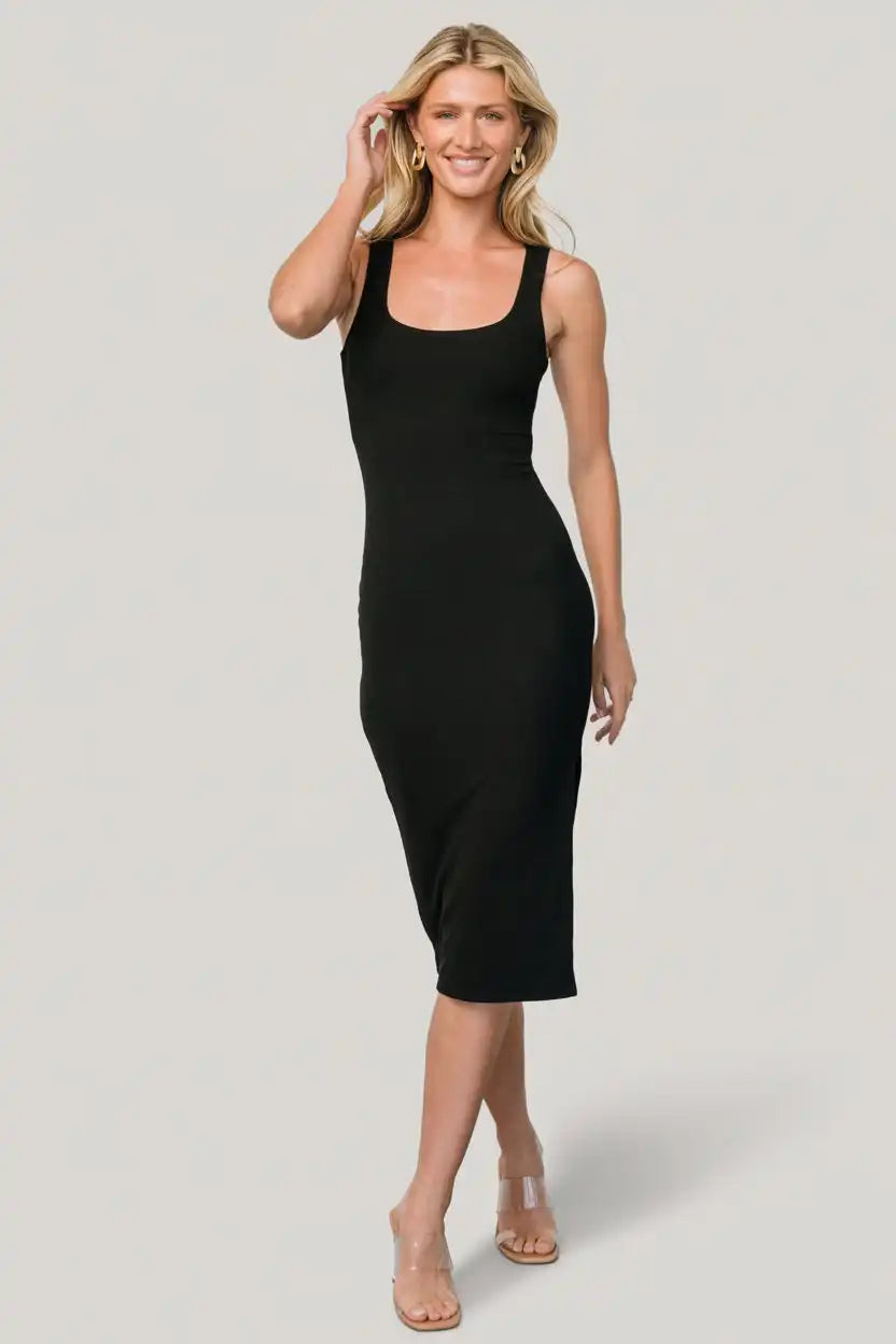 Moore Ribbed Tank Midi Dress